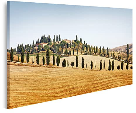 islandburner Bild auf Leinwand Typische Landschaft In Der Toskana Im Herbst Wandbild Poster Kunstdruck Bilder