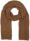 styleBREAKER Damen langer Strick Schal mit Wellen Strickmuster, warmer Winter Strickschal Einfarbig 01018168, Farbe:Braun