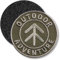 Klettpatch - Outdoor Adventure Patches 55 mm gestickt/Silber Stickerei Aufnäher Klett Sticker Patch zum aufkletten aufnähen auf Kleidung Rucksack/Trekking Wandern Pfeil Kompass Camping (Braun)