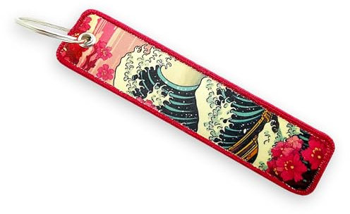 Streetculture Schlüsselband Schlüsselanhänger Lanyard - Auto Tuning Performance Motorsport Racing Drift JDM Zubehör (Welle Kanagawa)