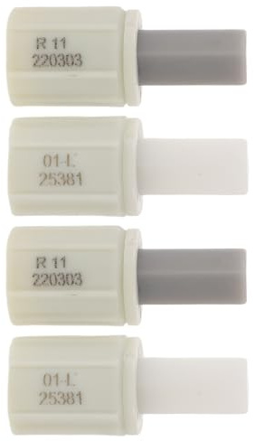 Wc Sitz Dämpfer 4 Stück, Sanftes Schließen für Toilettensitz | Kunststoff, Weiß, 4,8x2x2cm, für Badezimmer, Passend für Deckel und Sitz