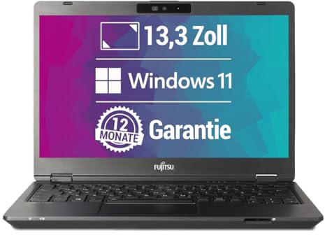 Fujitsu LifeBook U7310 13,3 Zoll Full HD Laptop Intel Core i5-10210U@ bis zu 4,2 GHz 16 GB 512 GB SSD mit Windows 11 Pro & GRATIS Antiviren-Software inkl. 12 Monate Garantie