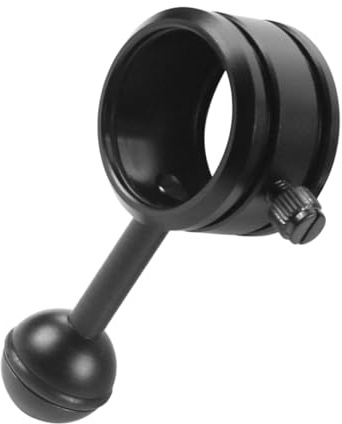 Kugelkopfhalterung Schwarz aus Aluminiumlegierung für Taucherlampe 1 Zoll