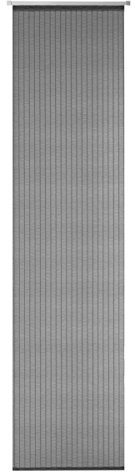 Deko Trends Schiebevorhang mit Alupaneelwagen und Beschwerungsstange, Polyester, Schwarz-weiß, 245 x 60 cm