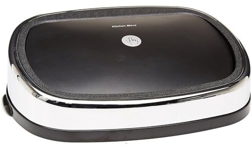 Kitchen Move 126 Square Couvercle pour Poubelle BAT-48LS09-B SS One-Touch City, Plastique, Chrome, 39 x 28 x 11 cm