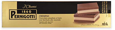 Pernigotti, Torrone Cremino Classico, Extra-Large, al Cioccolato Gianduia, con Crema alle Nocciole, Senza Olio di Palma, Senza Glutine, 1 kg