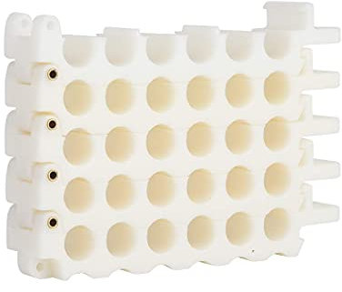 Kabelkamm Tool 24-Hole Cable Dresser, Bundler and Organizing Tool for Data Center, Server Rooms and Machine Room Wire Management and Organizer (6 holes x 4 rows, White)