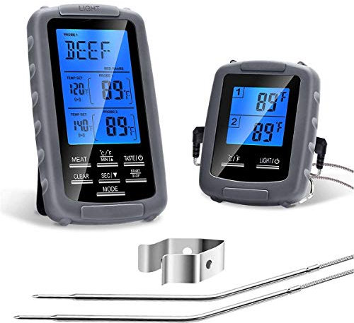 Drahtloses Grillthermometer, Mikrofon Vorverstärker, Countdown Timer Fleischthermometer, ° C / ° F Einstellbar Bratenthermometer, Küchenthermometer Temperaturmessbereich 20 °C To 300 °C
