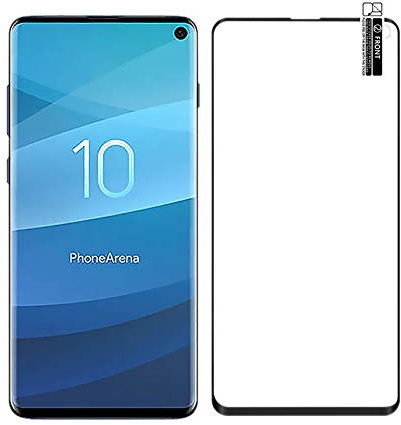 Wigento Hybrid TPU Premium Gebogene Panzerfolie Folie Schwarz für Samsung Galaxy S10 G973F 6.1 Zoll (Perfekter Schutz der Kanten) Es ist EIN Folie KEIN Glas