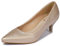 Lnafan Women's Ladies' Slip On Kitten Heels Court Shoes Dress Pumps Office Work Shoes Nude Size 6UK