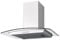 SIA CGH60WH 60cm White Curved Glass Chimney Cooker Hood Kitchen Extractor Fan