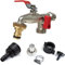 Aqua Control Grifo de jardín Doble Salida 1/2-3/4 + Bonus Pack con entronque a Manguera + Adaptador a Tubo de Goteo de 12 y 16 mm + Adaptador de microtubo de 4 mm
