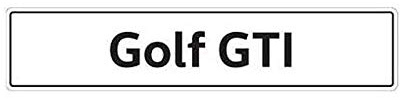 Volkswagen 5K0071801H License Plate Number Plate with Golf GTI Lettering