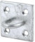 Hardware Solutions - Staple on Plate - For Chain to Gate Or Fence Posts - Hook Loop Suspension Ceiling Hooks - Galvanised - M6 x 50mm