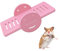 Andiker Balançoire pour hamster, pont arc-en-ciel pour hamster, escalade et jeu, jouet d'activité pour hamster, accessoire de cage à hamster pour petits animaux de compagnie (rose, balançoire)