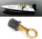 Qiilu Bootsablassschraube, Messing Gummi Snap Tight Bootsablassschraube Marine Bootszubehör für 1-1/4in Löcher