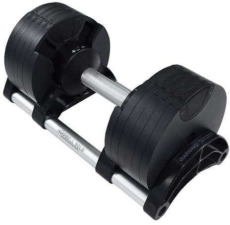 BodyTech x NUOBELL Collaboration Product, verstellbare Hantel, mehrere Stufen der Gewichtsänderung mit einer Hand, 36,3 kg, Schwarz
