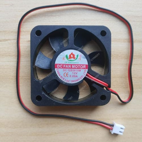 CYRMZAY Compatible for DC Fan MOTOR 12S5010M cooling fan 12V 0.09A 2-Wire 5cm 5010