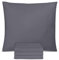Utopia Bedding - Kissenbezug 80x80 4er Set - Kopfkissenbezug 80 x 80 aus 100% gebürsteter Mikrofaser mit Umschlagverschluss - Falten-, verblassen- und schmutzabweisende Kissenbezüge 80x80 - Grau