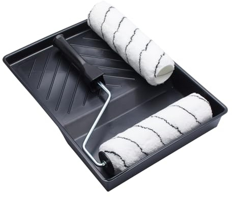 ProDec Advance 9 inch x 1.75 4 piece Twin Medium Pile Microfibre Woven | Cage Frame and Tray Set for Painting with Emulsion Paints on Interior Walls and Ceilings, 9