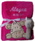 Wuff-Dogsworld Babydecke mit Namen Bestickt Babysocken und/oder Babyrassel Greifling Baby Geschenk Geburt Taufe (pink Zebra)