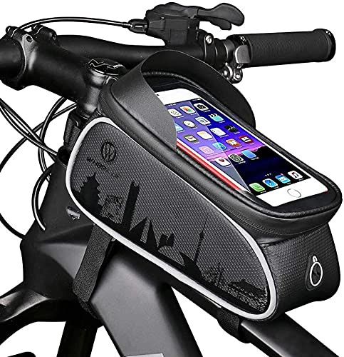 DHF Guidon de vélo Chartered Carte Avant Sac à tête de Guidon Sac à bicyclettes Vélo Écran Tactile Mobile Téléphone Sac Equipement