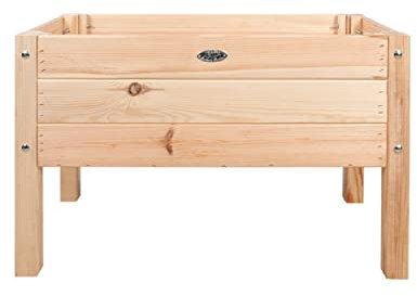 Jardinière surélevée en bois pour enfant - 78 x 40 x 50 cm (L x l x h) - Jardinière d'herbes naturelles sur pieds - Idéal comme plate-bande pour enfants - Pin - jardin, terrasse, balcon