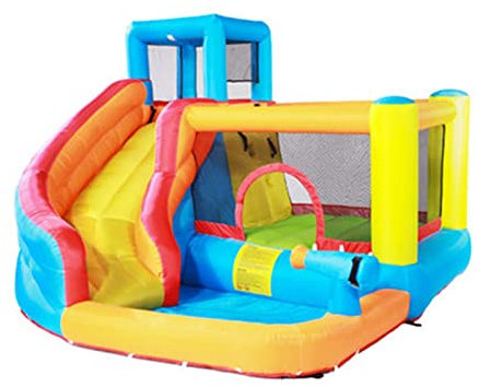 Decorsure Inflatable Bounce House with Blower, Jumping Bouncy Castle for Outdoor with Slide,Climbing Wall,Fun Pool