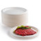 EVYIENEN Lot de 50 assiettes en carton, blanches, Ø 18 cm, 100% biodégradables et compostables, jetables, respectueuses de l'environnement, pour pique-niques, barbecues (18cm/50 pièces)