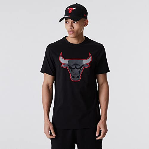 New Era Chicago Bulls Black NBA Outline Logo T- Shirt - M