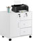 LEMROE Classeur mobile avec armoire verrouillable et armoire de classement latérale à 3 tiroirs pour documents, imprimante, bureau à domicile, blanc