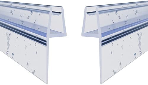Duschdichtungen 120cm 2er Set mit extra langer Dichtfahne Ersatzdichtung für Falttür Drehfalttür Dichtungsprofile Duschtür Dichtung Gerade Glasstärke 5 mm 6 mm