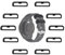 MTHGH 26 mm Cinturino per Garmin Fenix 7X/6X/5X /Instinct 2X /Enduro Smartwatch Anelli di Fissaggio [10 pz], Morbido Silicone Sostituzione Anelli di Fissaggio titolari connettore Loop