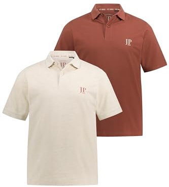 JP 1880 Herren große Größen Übergrößen Menswear L-8XL Poloshirts, Basic, 2er-Pack, Piqué, gekämmte Baumwolle, bis 8 XL marsalarot 3XL 704317541-3XL