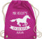 Turnbeutel Rucksack - Pferd Pferde - Mir reichts ich geh reiten - Unisize - Fuchsia - tasche zum reit sachen für mädchen pferden gehe beutel pferderucksäcke pferdemotiv reicht s stoffbeutel