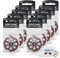Wholesalehome Hearing aid Batteries Size 312, 80 Extra Advanced Mercury-Free Batteries with Battery Caddy