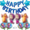 Nesloonp Balloons Kit Blue Bärenfolienballons Kinderparty Ballon Geburtstagsfeier Dekoration Set