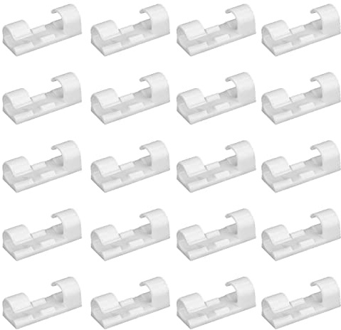 delr Portacavi per cordini - 20 gestione Cavi organizzatori Cavi adesivi - Organizzazione cavi Scrivania per cavi USB, Cavi Ethernet, Cavi, Cavi