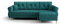 ALTDECOR Ecksofa mit Schlaffunktion und Bettkasten Corner Sofa Bett Eckcouch Couch L-Form Schlafcouch Ausziehbar Wohnlandschaft Schlafsofa Cauchsofa - APOL-L 230x140x90 cm Türkis