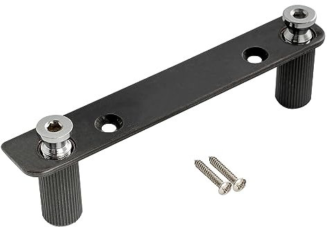 Musiclily Pro Guitar Double Locking Tremolo Bridge Support Bracket and M7 Studs Anchors Assembly Set for Floyd Rose Style Electric Guitar, Chrome