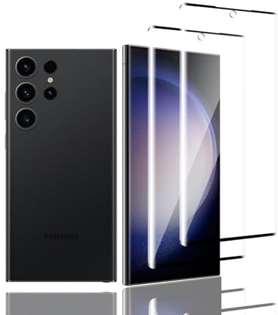Kziwii 2 pièces Verre trempé Compatible avec Samsung Galaxy S23 Ultra 5G Film Protection Écran, Anti Rayures, Ultra Claire, sans Bulles, Dureté 9H Glass, pour Samsung Galaxy S23 Ultra 5G