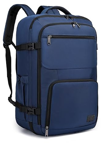 Kono Handgepäck Rucksack 55x35x20 Leicht Reiserucksack Handgepäck Flugzeug Rucksack Viele Fächer, Groß Backpack Rucksack Herren Damen für Business Reise Travel Laptop Rucksack, 38Liter, Navy