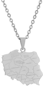 Beliebte Halskette Mit Karte Von Polen Für Männer Und Frauen,Halskette Mit Anhänger Mit Landkarte Und Stadt Von Polen,Halskette Mit Anhänger Mit Umriss Von Polen,Ethnischer Mode-Zirkonia-Hip-