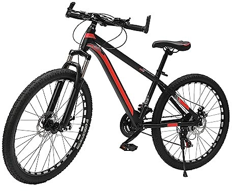 OUBUBY Mountainbike, 26 Zoll 21 Speed Fahrrad Fortschrittliches Mountainbike Scheibenbremsrad 7 Teiliges Positionierungsschwungrad Geeignet für Den Täglichen Pendel und Freizeitfitness Radfahren