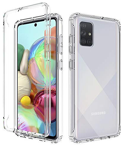 Xylota 360 Grad für Samsung Galaxy A51 (4G)/M40S Hülle 6,5, Transparent Handyhülle Ganzkörper mit Displayschutz Kameraschutz, Robust Stoßfeste Fullbody Durchsichtig Schutzhülle für Samsung A51, Klar