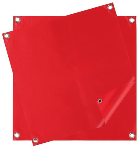 2 Stück rote Fahnen Große Länge Warnflaggen nach StVO für hängende Lasten Warnschild 30 x 30 cm Wetterfeste Warnflagge