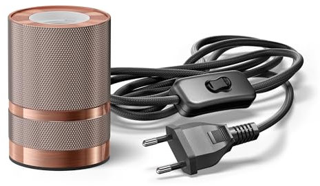 ledscom.de Tischlampe LITO, Schalter, bronze, 1x E27 max. 60W
