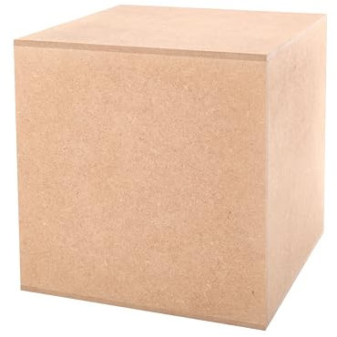 DECOKTIVO Columna decorativa de MDF, columna de flores para salón, soporte para flores, decoración de pedestal, soporte para plantas, base estable, diseño moderno, 30 x 30 x 30 cm