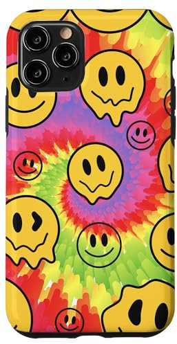 Hülle für iPhone 11 Pro Case Smiling Face Rainbow Colors Funky Psychedelic aus den 80ern