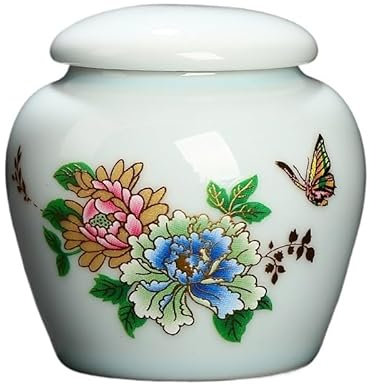 Tee-Aufbewahrung, Moderne bemalte Blumen, Keramik-Teedosen, Mini-versiegelte Vorratsgläser, tragbare Reisegläser, Küche, Lebensmittel-Aufbewahrungsbehälter (F)